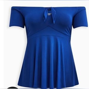 Torrid Babydoll Off-the-Shoulder Top